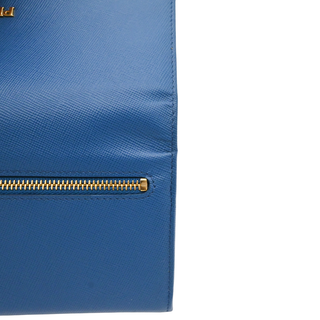 PRADA | Blue Large Saffiano Leather Wallet