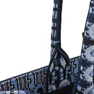 FURLA | Toni Blue Denim Monogram Canvas Tote Bag