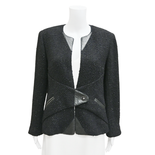 CHANEL | Black Tweed CC Turnlock Jacket