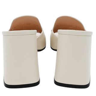 GUCCI | Ivory Baby Horsebit Heeled Mules