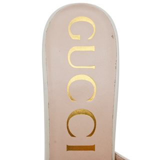 GUCCI | Ivory Baby Horsebit Heeled Mules