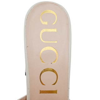 GUCCI | Ivory Baby Horsebit Heeled Mules