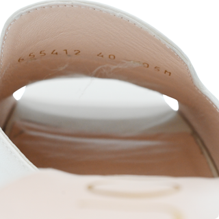 GUCCI | Ivory Baby Horsebit Heeled Mules