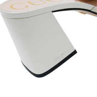 GUCCI | Ivory Baby Horsebit Heeled Mules