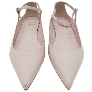 CHRISTIAN LOUBOUTIN | Light Pink Leather Studded Flats
