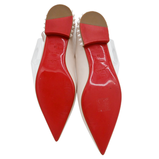 CHRISTIAN LOUBOUTIN | Light Pink Leather Studded Flats