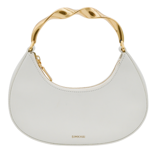 SIMKHAI | Ivory Nixi Twist Leather Top-Handle Bag