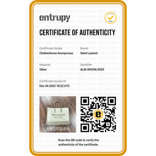 SAINT LAURENT | Beige Canvas Rive Gauche Tote Bag