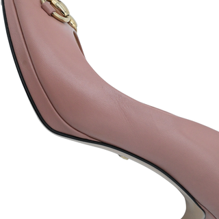 GUCCI | Light Pink Horsebit Leather Heels