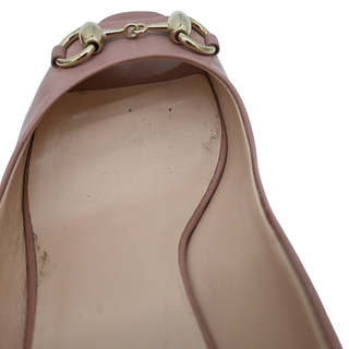 GUCCI | Light Pink Horsebit Leather Heels