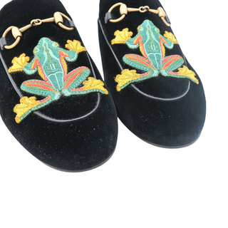 GUCCI | Princetown Frog Velvet Loafer Slippers