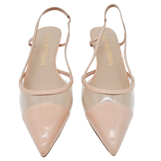 STUART WEITZMAN | Mondrian Light Pink Patent PVC Kitten Heels