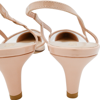 STUART WEITZMAN | Mondrian Light Pink Patent PVC Kitten Heels