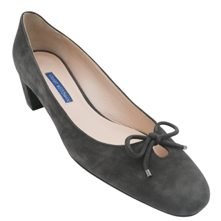 STUART WEITZMAN | Gray Suede Block Pumps