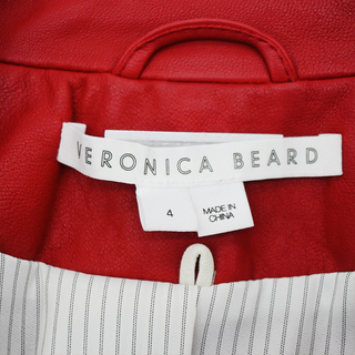 VERONICA BEARD | Edra Red Leather Dickey Jacket