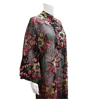 LA VIE STYLE HOUSE | Floral Embroidery Kaftan Maxi Dress