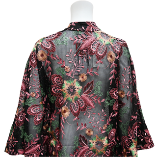 LA VIE STYLE HOUSE | Floral Embroidery Kaftan Maxi Dress