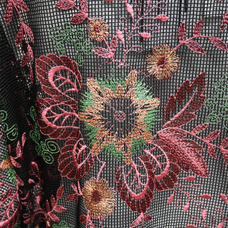 LA VIE STYLE HOUSE | Floral Embroidery Kaftan Maxi Dress