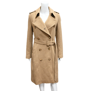 BURBERRY | Kensington Tan Cashmere Trench Coat
