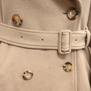 BURBERRY | Kensington Tan Cashmere Trench Coat