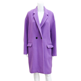 ISABEL MARANT | Ultra Violet Efegozi Wool-Blend Coat