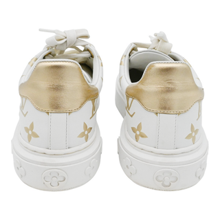 LOUIS VUITTON | Time Out White & Gold Monogram Sneakers