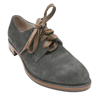 BRUNELLO CUCINELLI | Gray Suede Lace-Up Loafers