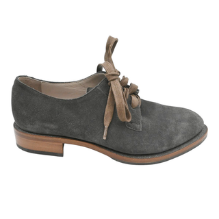 BRUNELLO CUCINELLI | Gray Suede Lace-Up Loafers