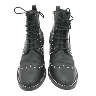 JIMMY CHOO | Hannah Studded Black Leather Booties
