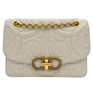 FERRAGAMO | Quilted Peony Gancini Flap Bag