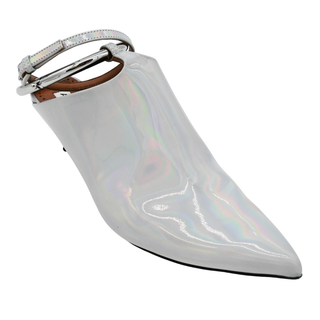 ALAIA | Convertible Iridescent Glossed Leather Pumps