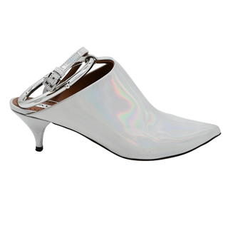 ALAIA | Convertible Iridescent Glossed Leather Pumps
