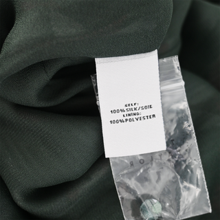 TANYA TAYLOR | Oksana Hunter Green Silk Floral Dress