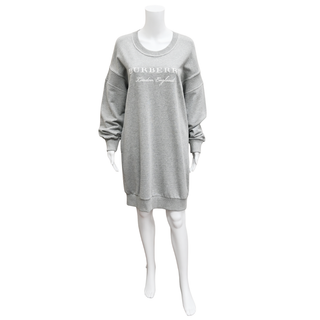 BURBERRY | Gray Cotton-Jersey Sweatshirt Dress