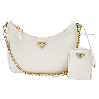 PRADA | Re-Edition 2005 Off-White Leather Crossbody Bag