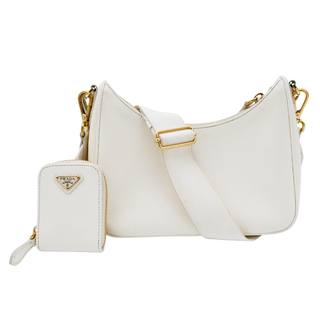 PRADA | Re-Edition 2005 Off-White Leather Crossbody Bag