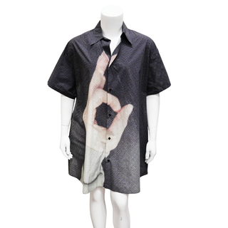MM6 | Hand Print Cotton Shirt Dress