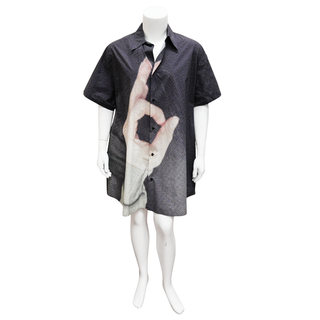 MM6 | Hand Print Cotton Shirt Dress