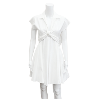 DIOR | White Cotton Knotted Mini Dress