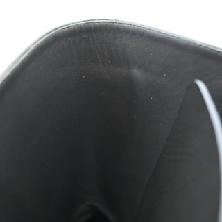 CHRISTIAN DIOR | Button-Accent Black Leather Riding Boots