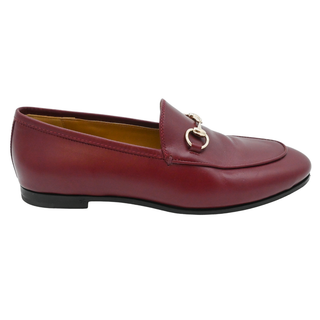 GUCCI | Jordaan Burgundy Leather Horsebit Loafers