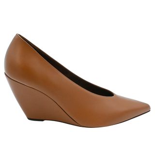 LORO PIANA | Tan Viola High Leather Wedges