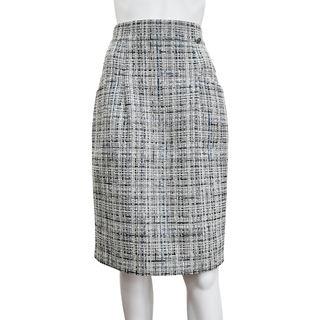 CHANEL | Gray Fantasy Tweed Skirt
