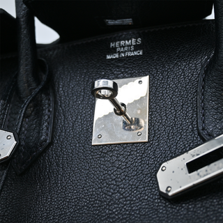 HERMES | Midnight Navy Bi-Color Leather Birkin 35 Bag