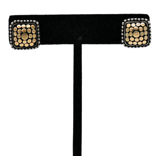 JOHN HARDY | Two-Tone Dot Square Stud Earrings
