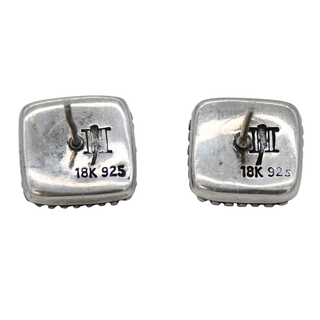 JOHN HARDY | Two-Tone Dot Square Stud Earrings