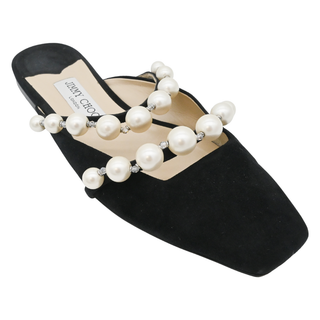 JIMMY CHOO | Amaya Pearly Suede Flats