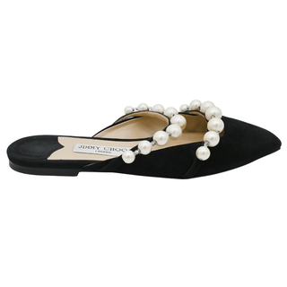 JIMMY CHOO | Amaya Pearly Suede Flats