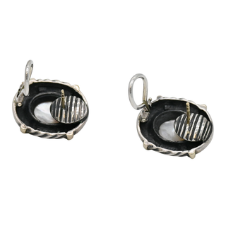 DAVID YURMAN | Two-Tone Oval Pearl Earrings