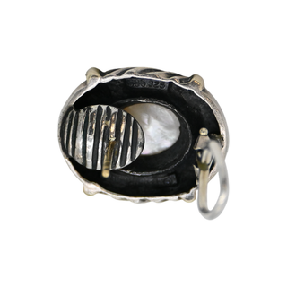 DAVID YURMAN | Two-Tone Oval Pearl Earrings